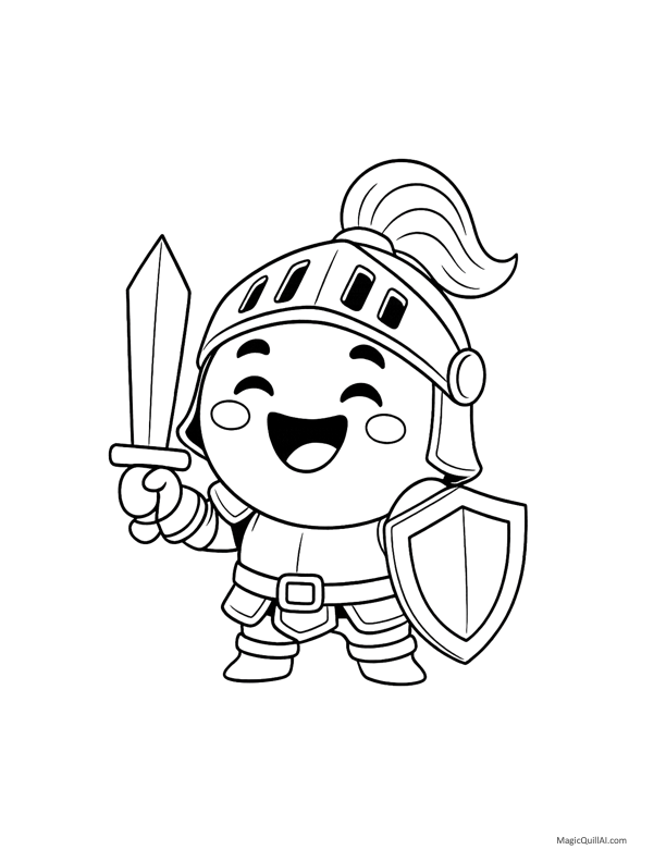 Knight coloring page