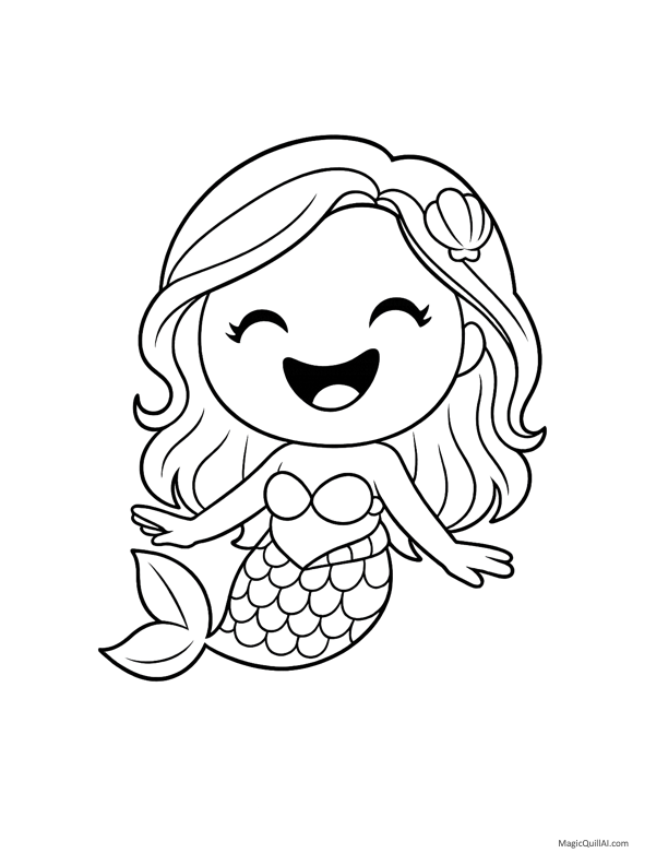 Mermaid coloring page