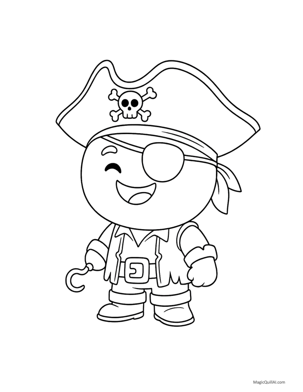 Pirate coloring page