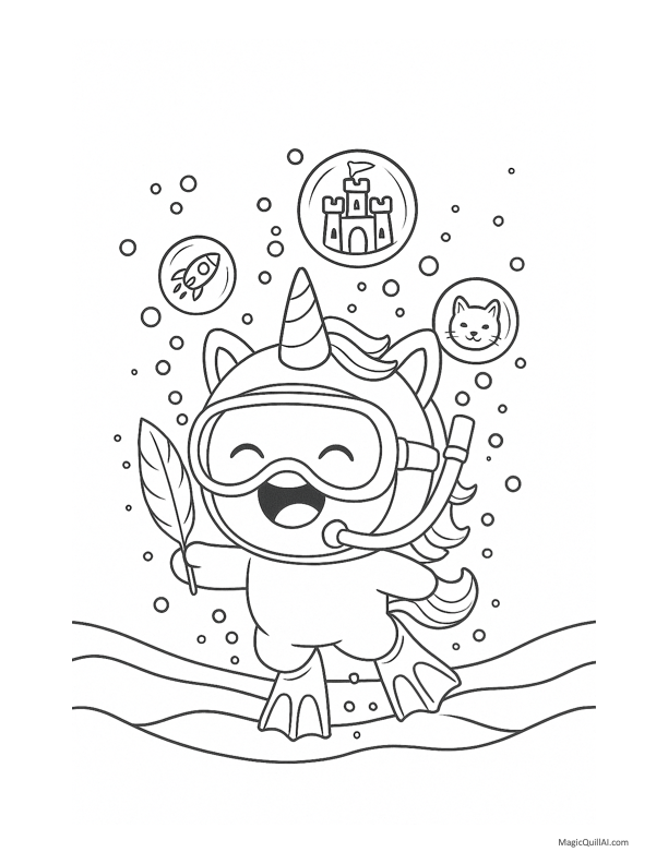 Unicorn coloring page