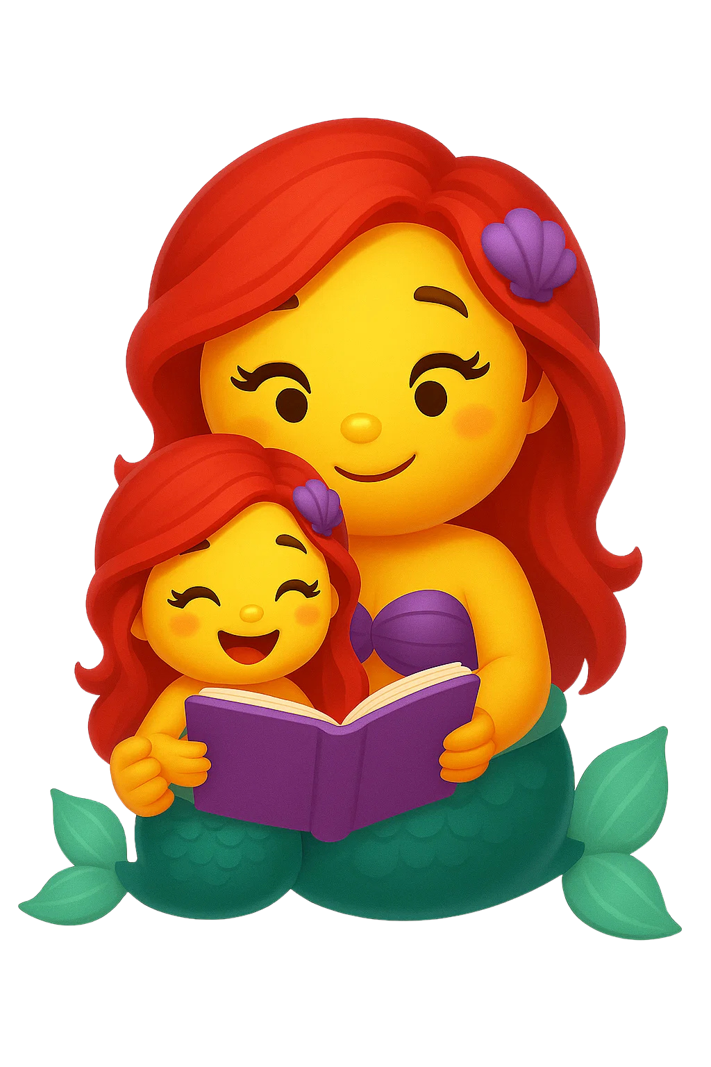 Mermaid reading together