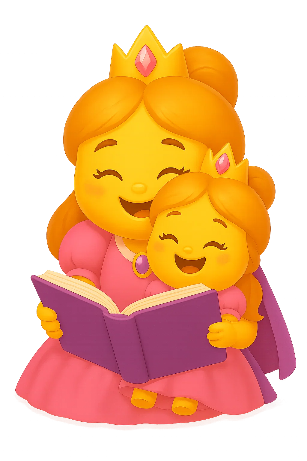 Princess reading together